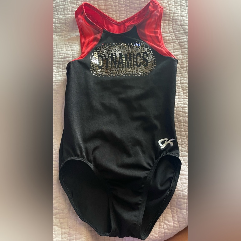 GK Red and Black Kids Leotard